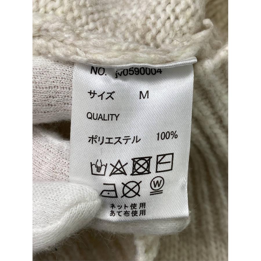 JaVa ジャバ ニット/セーター M ベージュ ニット 無地 ワンポイント ショート丈 長袖 Vネック レディース |  | 03