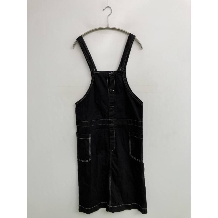FREAK'S STORE フリークスストア ジャンパースカート F ブラック コットン ストレッチ 無地 ショート・ミニ丈 台形 レディース | FREAK'S STORE