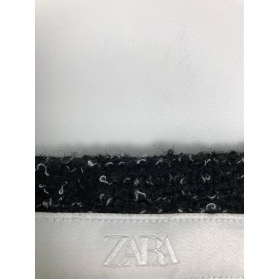 ZARA ザラ ノーカラージャケット USA M ブラック ツイード 無地 ショート丈 レディース | ZARA | 02