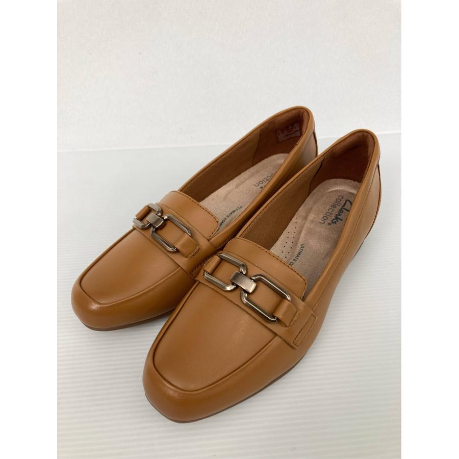 Clarks クラークス ローファー US 7 1/2 M ブラウン レザー・本革 無地 〜3cm ビットローファー レディース | Clarks