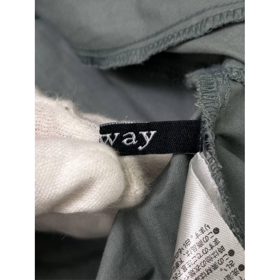 One Way ワンウェイ シャツワンピース F カーキ コットン 無地 ワンポイント 長袖 ひざ丈 レディース |  | 03