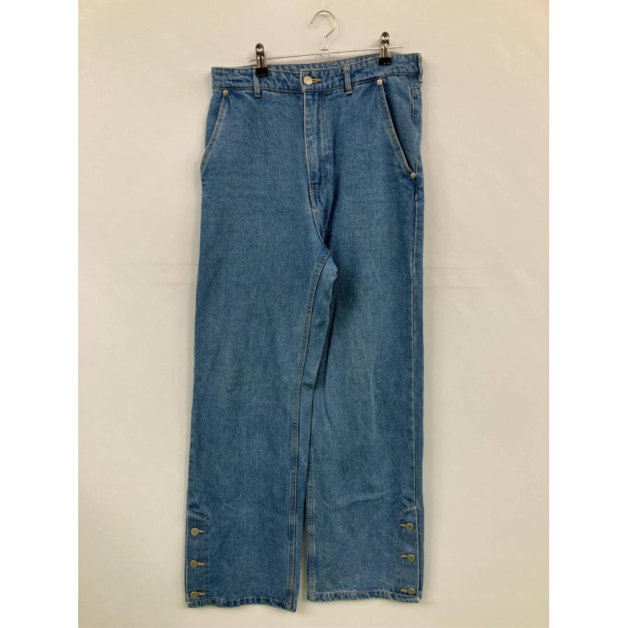 EMMA CLOTHES エマクローズ デニムパンツ L ブルー フルレングス 無地 ワイド・ルーズ ストレート レギュラー メンズ | EMMA CLOTHES