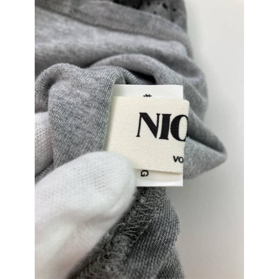 NIOBOO タンクトップ グレー 前面プリント ブランドロゴ ビジュー カップなし レディース |  | 02