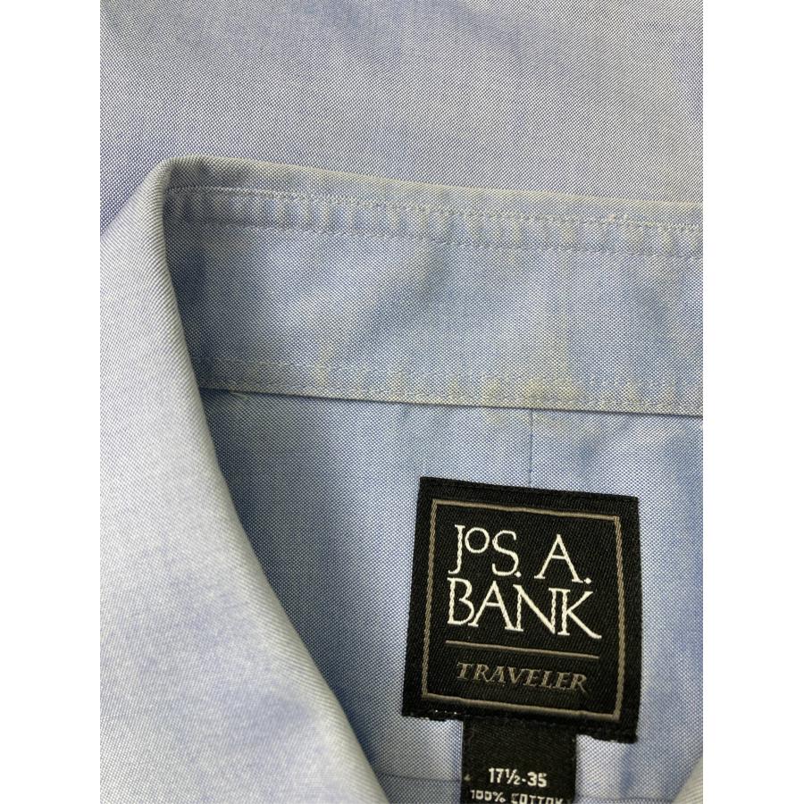 JoS.A. BANK ジョスエーバンク ビジネスシャツ 17 1/2-35 スカイブルー コットン 無地 長袖 レギュラーカラー メンズ |  | 05