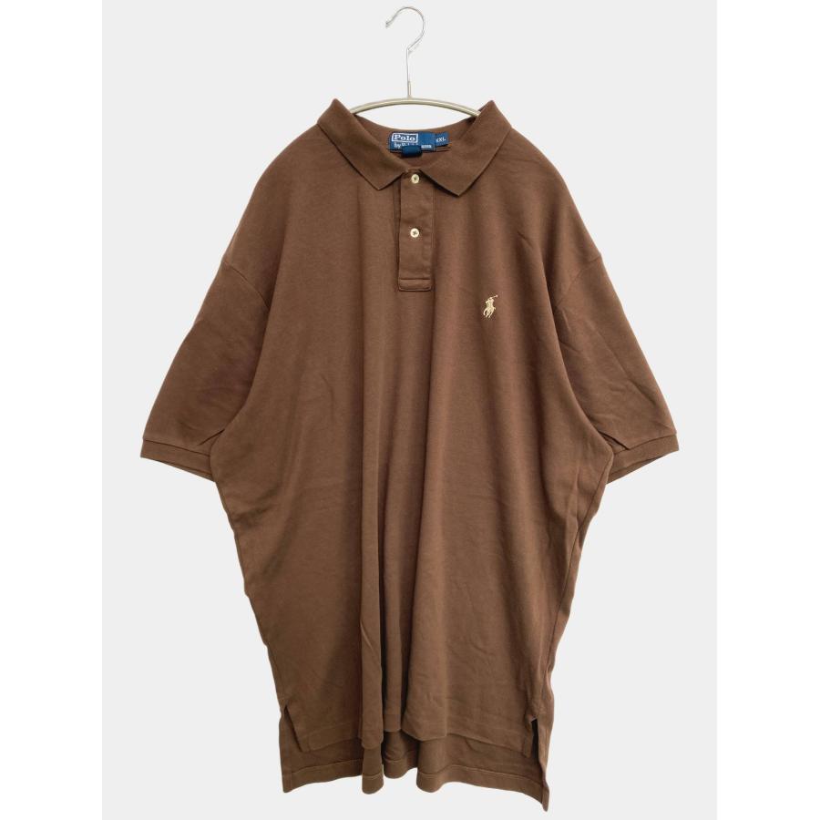 Polo by Ralph Lauren ポロバイラルフローレン ポロシャツ XXL ブラウン 無地 ワンポイント 半袖 メンズ | 