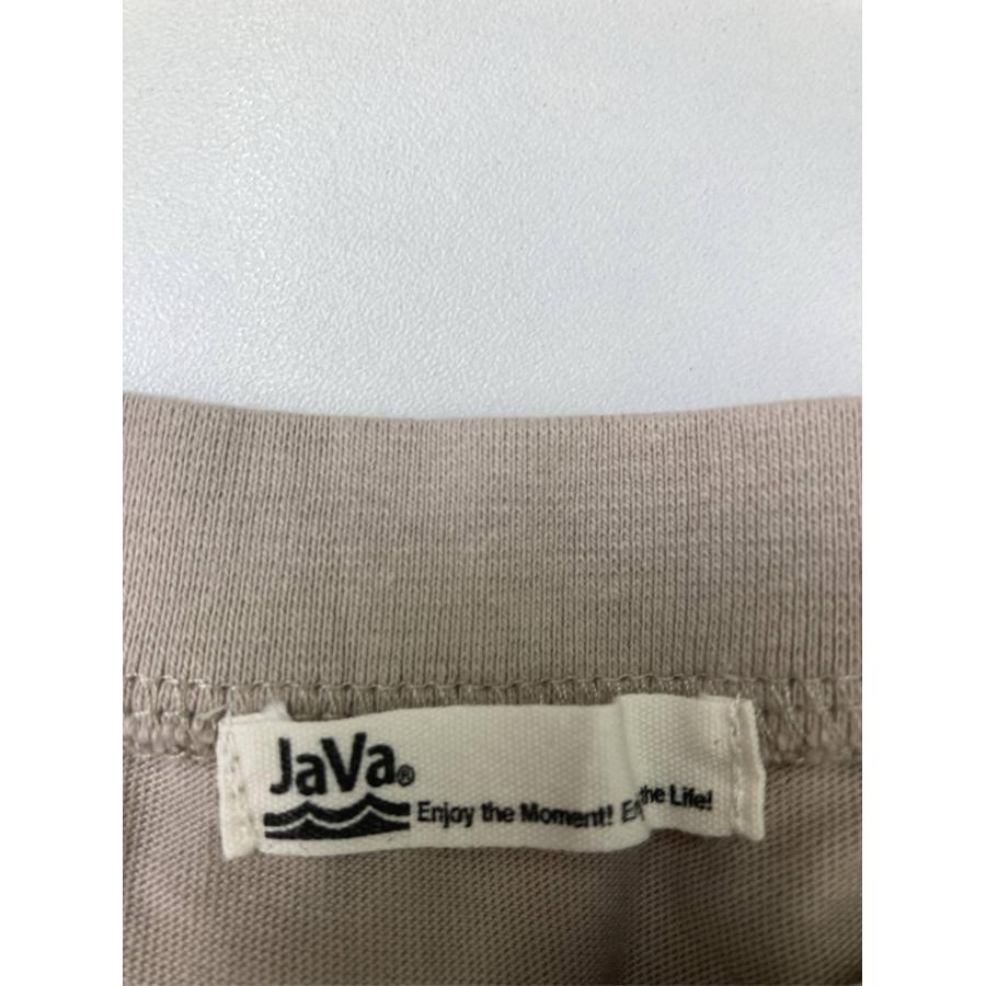 JaVa ジャバ Tシャツ/カットソー M ベージュ 無地 ワンポイント 刺繍 ミドル丈 半袖 クルーネック(丸首) レディース |  | 02