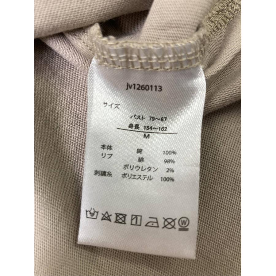 JaVa ジャバ Tシャツ/カットソー M ベージュ 無地 ワンポイント 刺繍 ミドル丈 半袖 クルーネック(丸首) レディース |  | 03