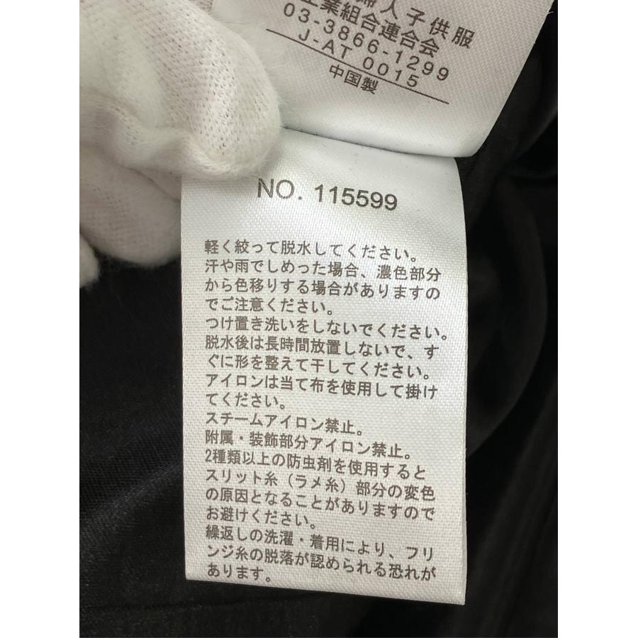 &LOVE ノーカラージャケット M ブラック ツイード フリンジ リボン ミドル丈 レディース |  | 05