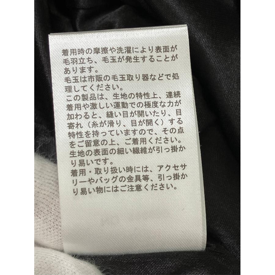 &LOVE ノーカラージャケット M ブラック ツイード フリンジ リボン ミドル丈 レディース |  | 06