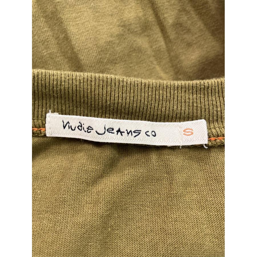 nudie jeans co ヌーディージーンズ Tシャツ/カットソー S カーキ 無地 ワンポイント ミドル丈 半袖 クルーネック(丸首) メンズ |  | 02