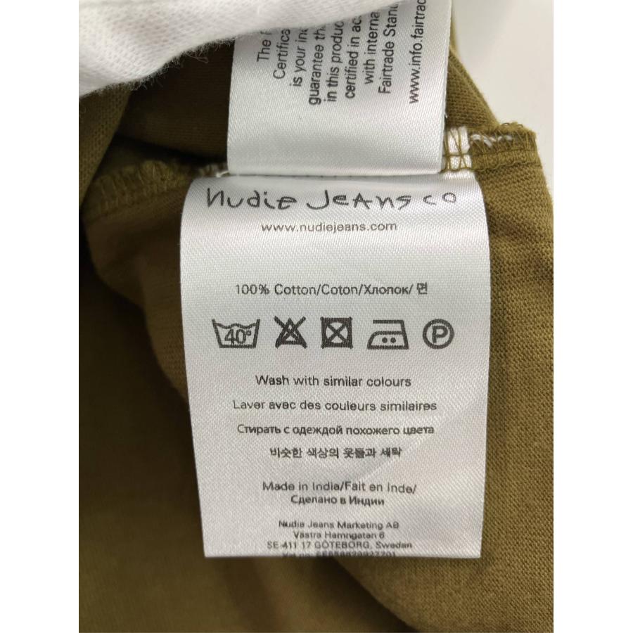 nudie jeans co ヌーディージーンズ Tシャツ/カットソー S カーキ 無地 ワンポイント ミドル丈 半袖 クルーネック(丸首) メンズ |  | 04