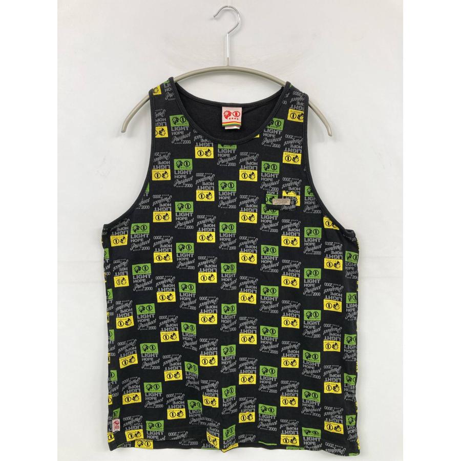 NESTA BRAND タンクトップ M ブラック ブランドロゴ その他総柄 カップなし メンズ | NESTA BRAND