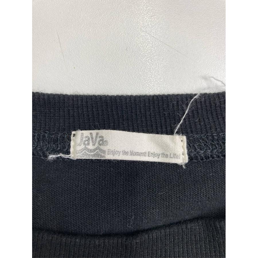 JaVa ジャバ Tシャツ/カットソー M ブラック 前面プリント バックプリント 刺繍 ミドル丈 長袖 クルーネック(丸首) メンズ レディース |  | 02