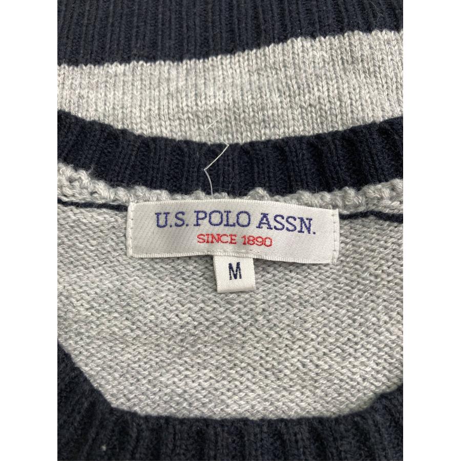 U.S. POLO ASSN. ユーエスポロアッスン ニット/セーター M グレー ニット 無地 ワンポイント ブランドロゴ 長袖 メンズ | U.S. POLO ASSN. | 03