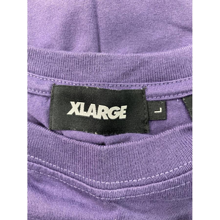 XLARGE エクストララージ Tシャツ/カットソー L パープル 無地 ブランドロゴ 刺繍 ミドル丈 半袖 クルーネック(丸首) メンズ レディース | XLARGE | 02