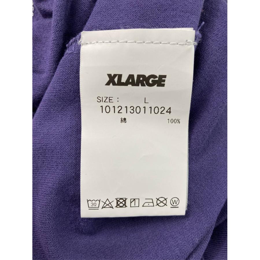 XLARGE エクストララージ Tシャツ/カットソー L パープル 無地 ブランドロゴ 刺繍 ミドル丈 半袖 クルーネック(丸首) メンズ レディース | XLARGE | 04