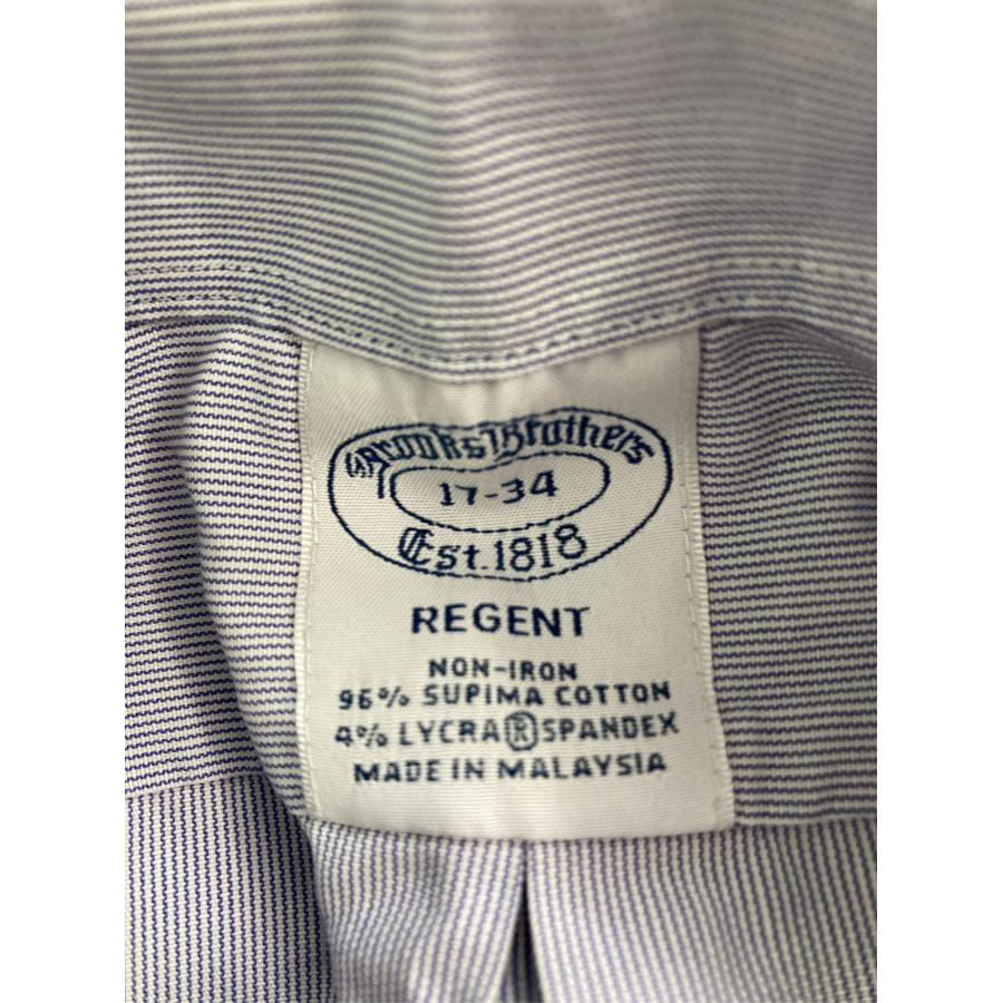 BROOKS BROTHERS ブルックスブラザーズ ビジネスシャツ 17-34 ネイビー コットン ストライプ柄 長袖 レギュラーカラー メンズ | BROOKS BROTHERS | 02
