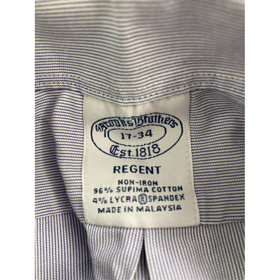 BROOKS BROTHERS ブルックスブラザーズ ビジネスシャツ 17-34 ネイビー コットン ストライプ柄 長袖 レギュラーカラー メンズ | BROOKS BROTHERS | 03