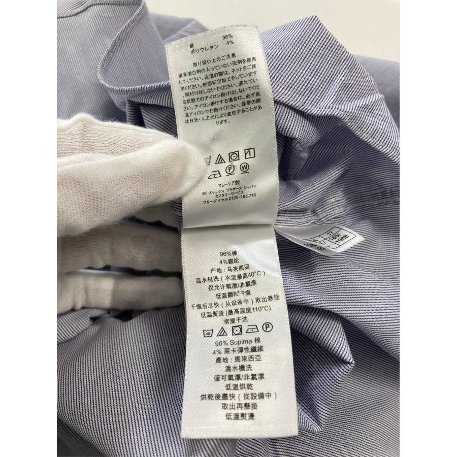 BROOKS BROTHERS ブルックスブラザーズ ビジネスシャツ 17-34 ネイビー コットン ストライプ柄 長袖 レギュラーカラー メンズ | BROOKS BROTHERS | 05
