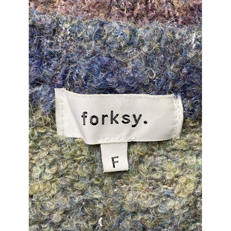 forksy. フォルクシー カーディガン/ボレロ F ウール・ニット ボーダー柄 ミドル丈 長袖 レディース | forksy. | 02
