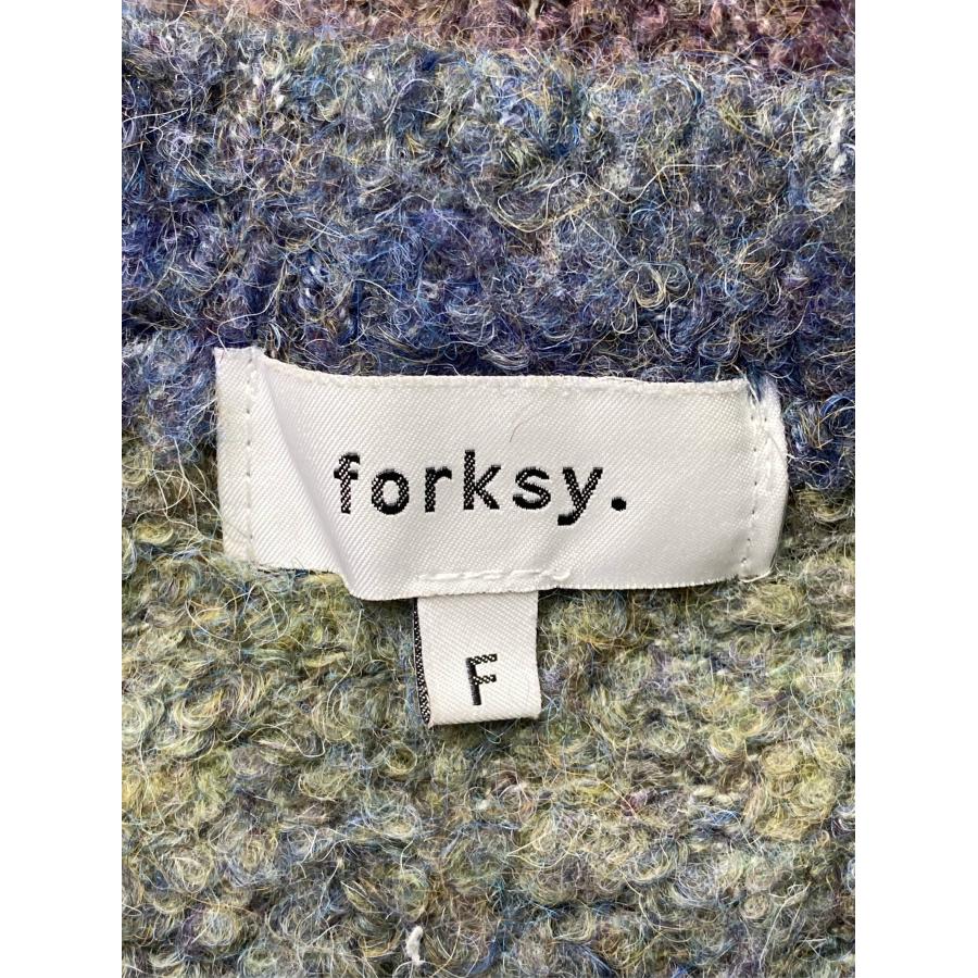 forksy. フォルクシー カーディガン/ボレロ F ウール・ニット ボーダー柄 ミドル丈 長袖 レディース | forksy. | 03