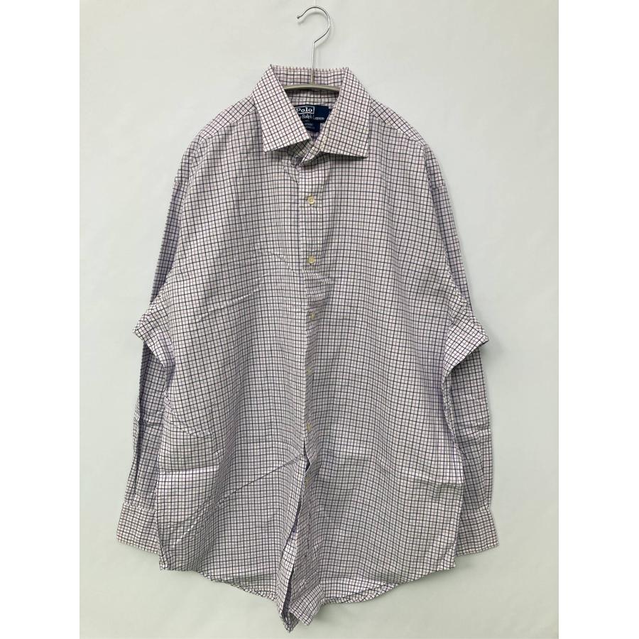 Polo by Ralph Lauren ポロバイラルフローレン ビジネスシャツ 16 1/2 32/33 ホワイト コットン チェック柄 メンズ | 