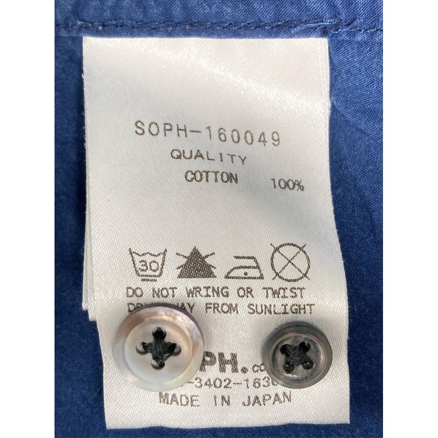 SOPHNET. シャツ/ブラウス S ネイビー コットン 無地 ワンポイント 刺繍 ミドル丈 長袖 ボタンダウン メンズ | SOPHNET. | 04