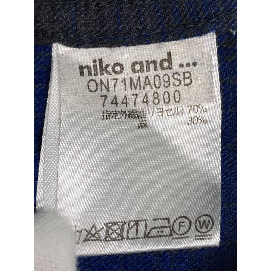 niko and ... ニコアンド シャツ/ブラウス 3 ブルー リネン・麻 チェック柄 ミドル丈 半袖 レギュラーカラー メンズ |  | 04