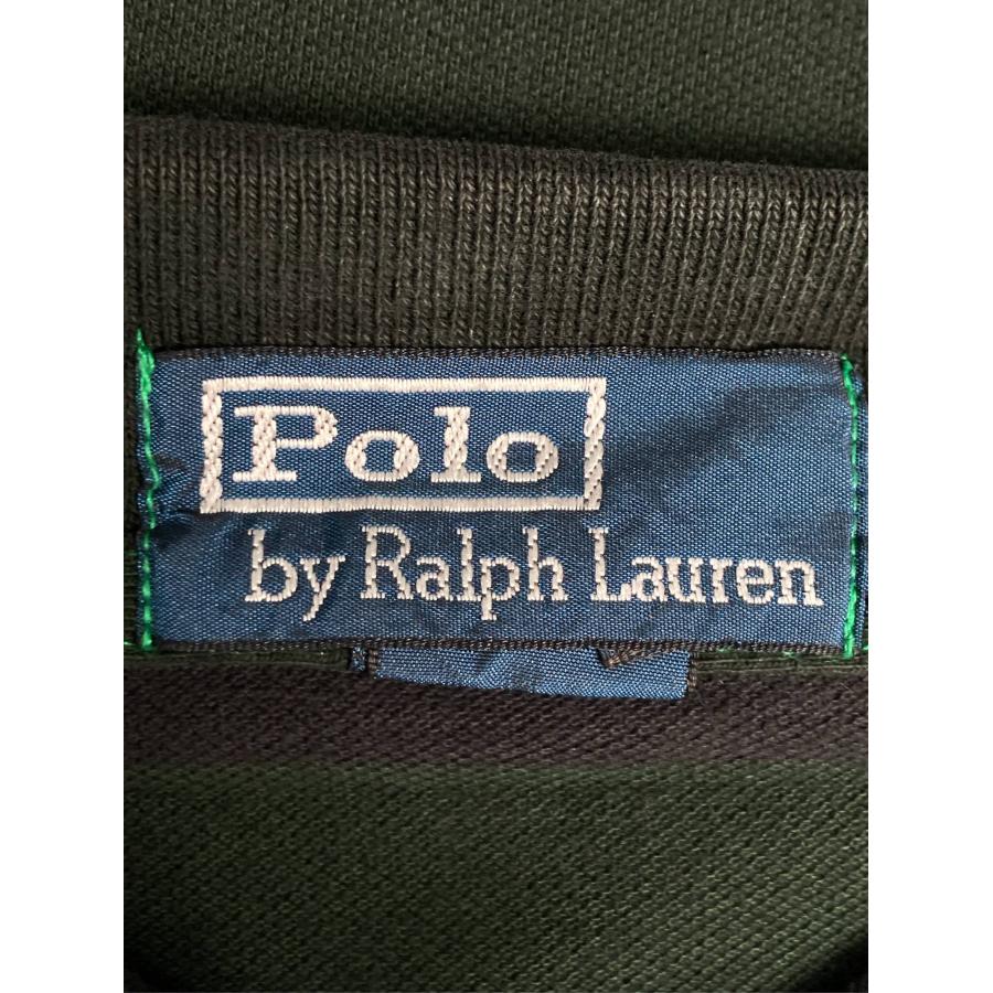 Polo by Ralph Lauren ポロバイラルフローレン ポロシャツ XL グリーン ボーダー柄 ワンポイント ブランドロゴ 刺繍 メンズ |  | 02