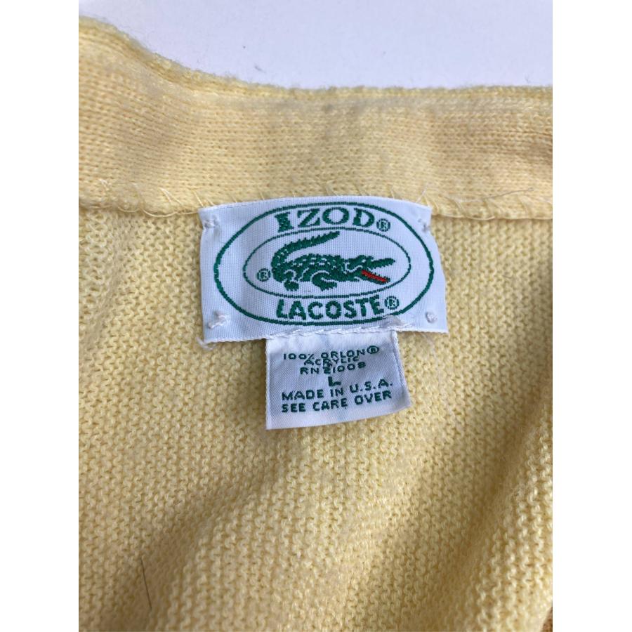 IZOD LACOSTE アイゾッドラコステ カーディガン/ボレロ L イエロー ニット 無地 ワンポイント ミドル丈 長袖 メンズ |  | 02