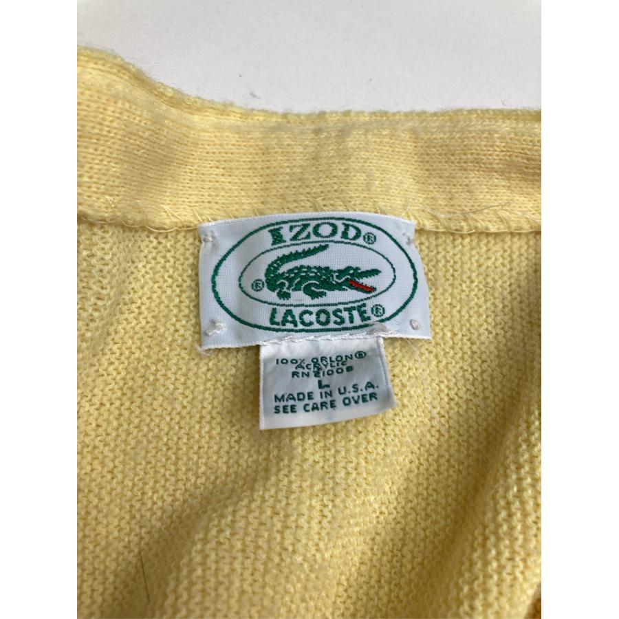 IZOD LACOSTE アイゾッドラコステ カーディガン/ボレロ L イエロー ニット 無地 ワンポイント ミドル丈 長袖 メンズ |  | 03