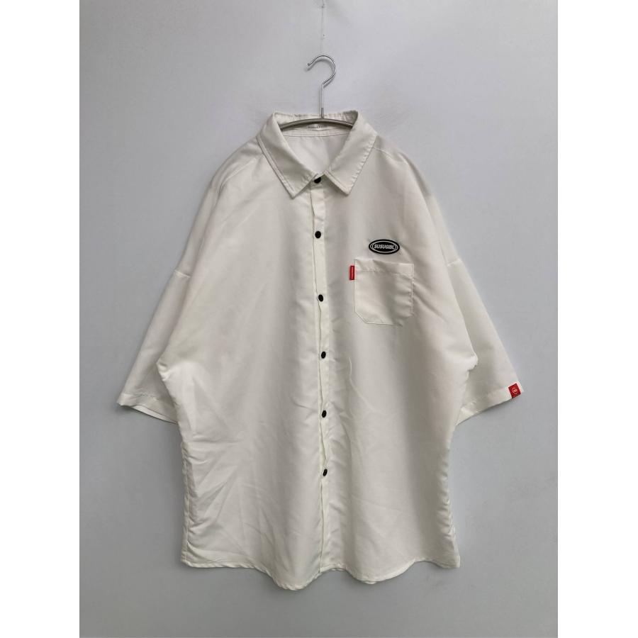Anchor Smith アンカースミス シャツ/ブラウス L ホワイト 無地 ワンポイント ブランドロゴ ミドル丈 レギュラーカラー 半袖 メンズ | Anchor Smith