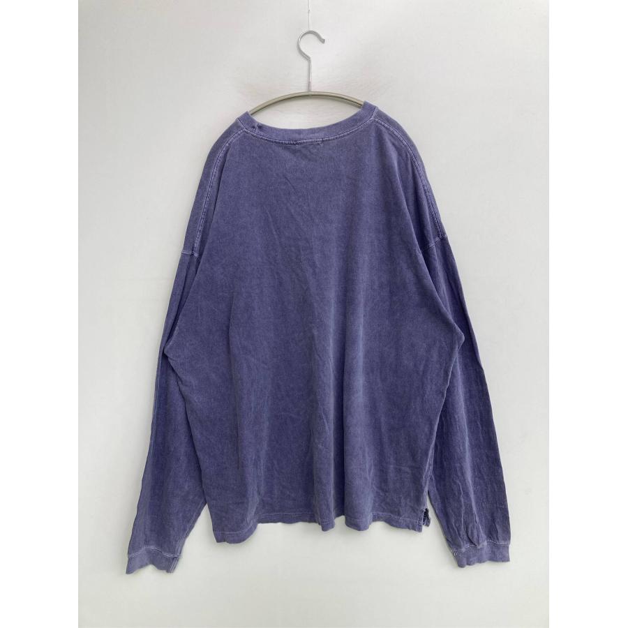 JaVa ジャバ Tシャツ/カットソー XL パープル 無地 ワンポイント ミドル丈 長袖 クルーネック(丸首) メンズ レディース |  | 01