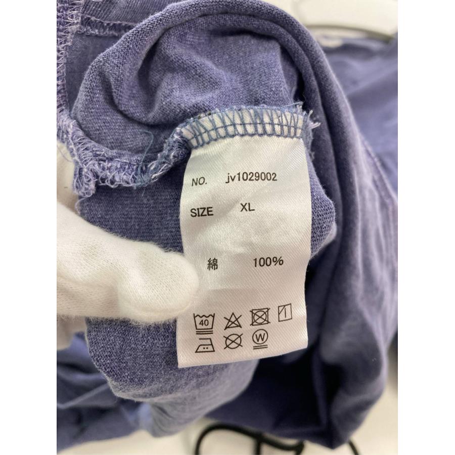 JaVa ジャバ Tシャツ/カットソー XL パープル 無地 ワンポイント ミドル丈 長袖 クルーネック(丸首) メンズ レディース |  | 03