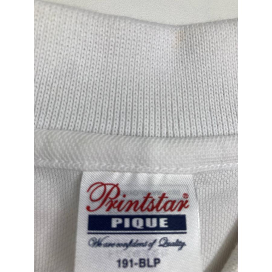 Printstar プリントスター ポロシャツ S ホワイト 無地 ワンポイント 刺繍 ライン柄 半袖 メンズ レディース | Printstar | 02