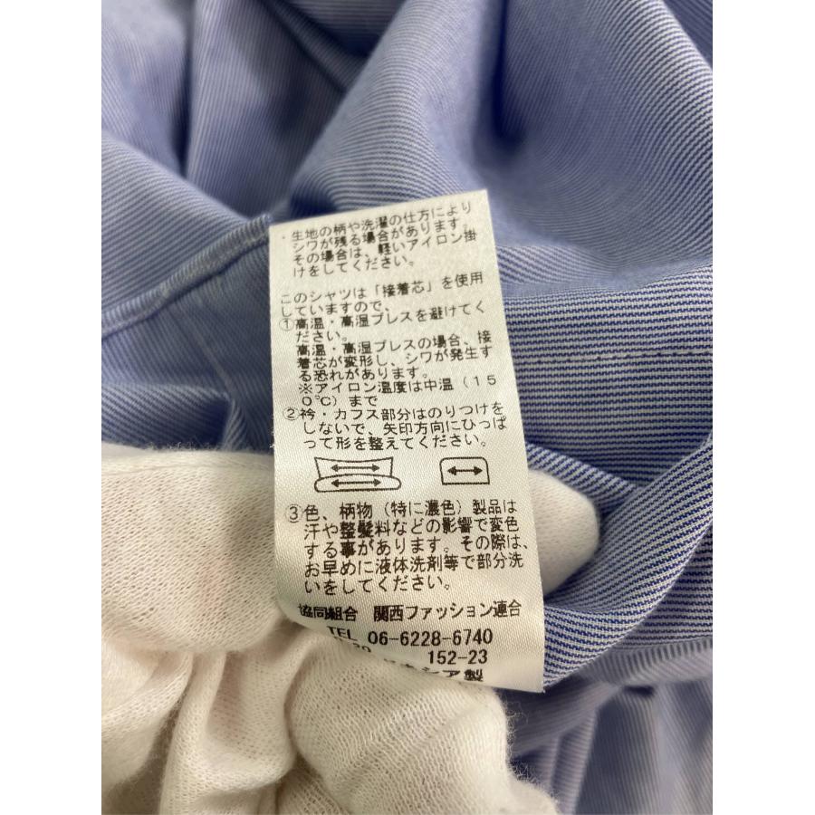 journal works ビジネスシャツ ブルー コットン ストライプ柄 長袖 ボタンダウン レギュラーカラー メンズ |  | 04