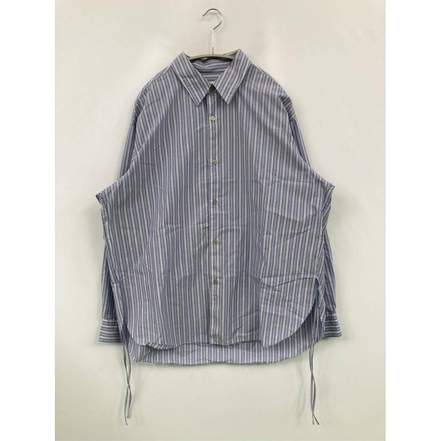 WYM LIDNM ウィムリドム シャツ/ブラウス M ブルー コットン ストライプ柄 ミドル丈 長袖 レギュラーカラー メンズ | WYM LIDNM