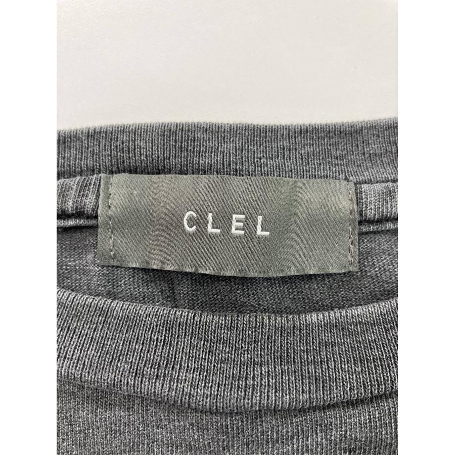 CLEL Tシャツ/カットソー M ブラック 無地 前面プリント ミドル丈 半袖 クルーネック(丸首) メンズ レディース | CLEL | 02