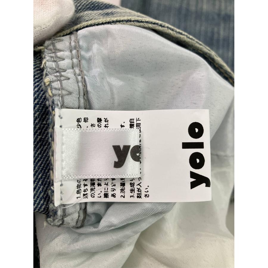 yolo ヨロ デニムパンツ M ブルー フルレングス 無地 ワンポイント ストレート ワイド・ルーズ レギュラー ヴィンテージ レディース |  | 02