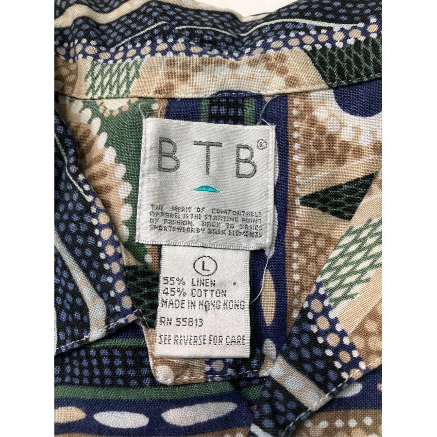 BTB シャツ/ブラウス L ベージュ コットン リネン・麻 その他総柄 ミドル丈 半袖 レギュラーカラー メンズ |  | 02