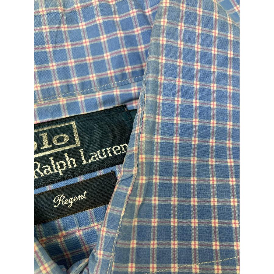 Polo by Ralph Lauren ポロバイラルフローレン ビジネスシャツ 15 1/2 39 ブルー チェック柄 ワンポイント 長袖 メンズ |  | 06