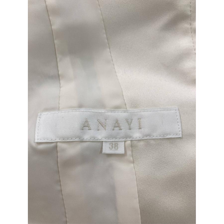 ANAYI アナイ ノーカラージャケット 38 ベージュ ツイード コットン ナイロン 無地 フリンジ ショート丈 レディース | ANAYI | 02