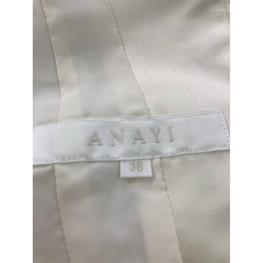ANAYI アナイ ノーカラージャケット 38 ベージュ ツイード コットン ナイロン 無地 フリンジ ショート丈 レディース | ANAYI | 03