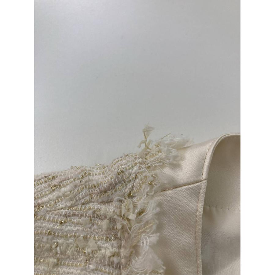 ANAYI アナイ ノーカラージャケット 38 ベージュ ツイード コットン ナイロン 無地 フリンジ ショート丈 レディース | ANAYI | 07