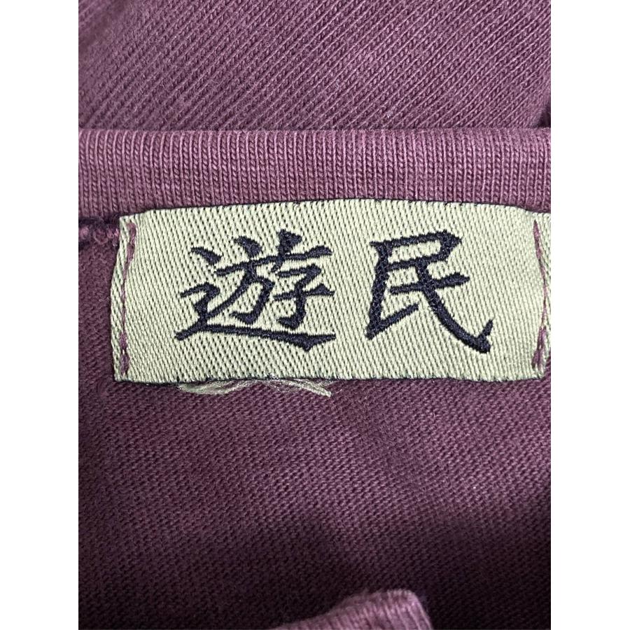 遊民 Tシャツ/カットソー パープル 無地 ミドル丈 長袖 ヘンリーネック クルーネック(丸首) メンズ レディース |  | 02