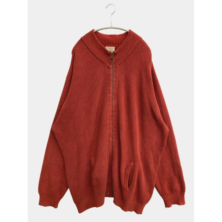 L.L.Bean エルエルビーン ニット/セーター XXL-TALL レッド コットン ナイロン ニット 無地 ミドル丈 長袖 メンズ | L.L.Bean