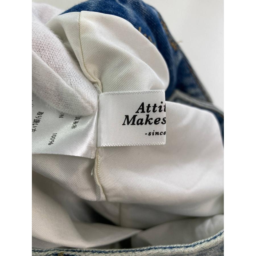 Attitude makes style! アティチュードメイクススタイル デニムスカート ブルー ショート・ミニ丈 台形 レディース |  | 02