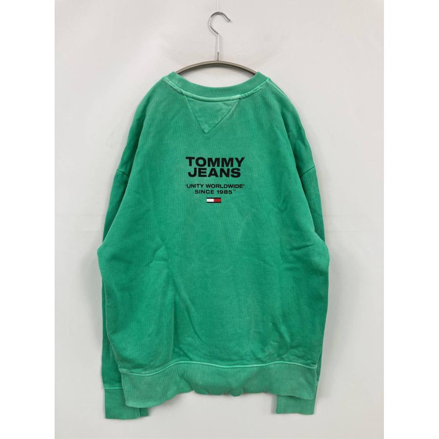 TOMMY JEANS トミージーンズ スウェット M グリーン コットン スウェット 前面プリント バックプリント ワンポイント メンズ レディース | TOMMY JEANS | 01