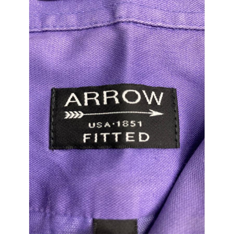 ARROW アロー ビジネスシャツ XLARGE パープル コットン 無地 長袖 レギュラーカラー メンズ |  | 02