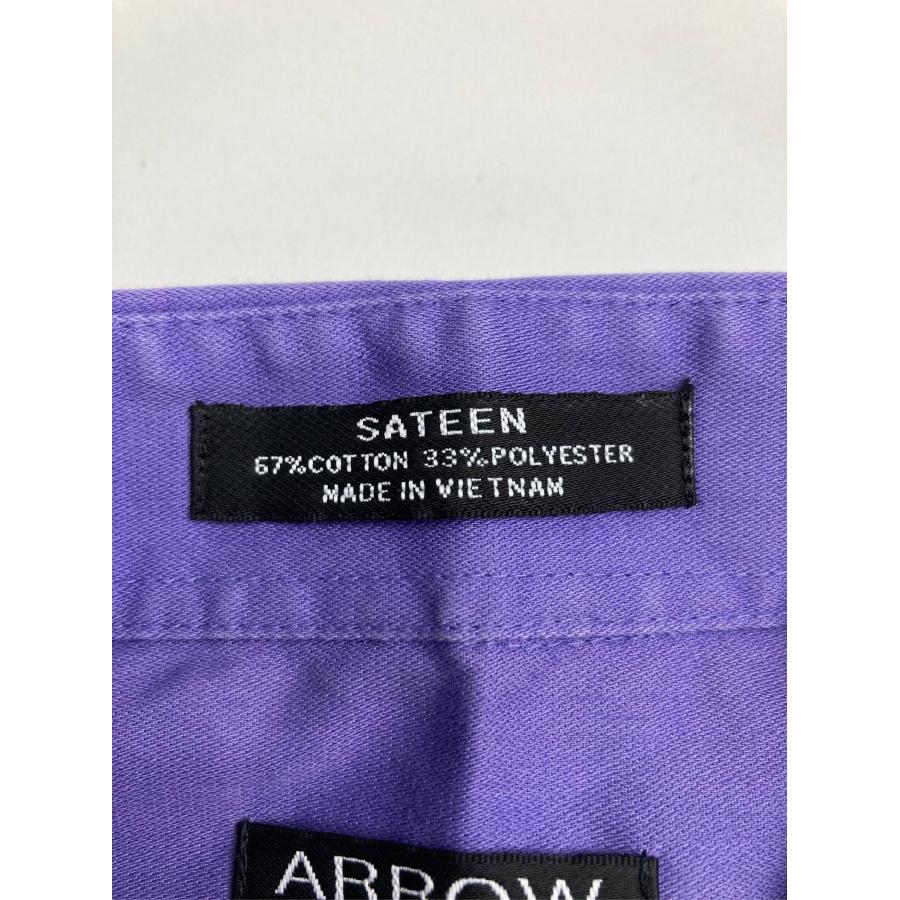 ARROW アロー ビジネスシャツ XLARGE パープル コットン 無地 長袖 レギュラーカラー メンズ |  | 04